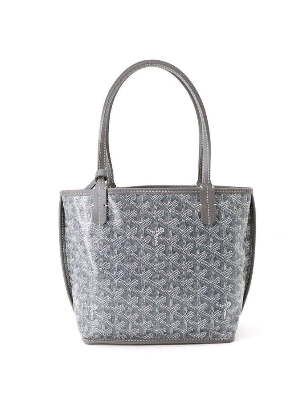 Goyard Handbag Anjou Mini Reversible Leather Herringbone